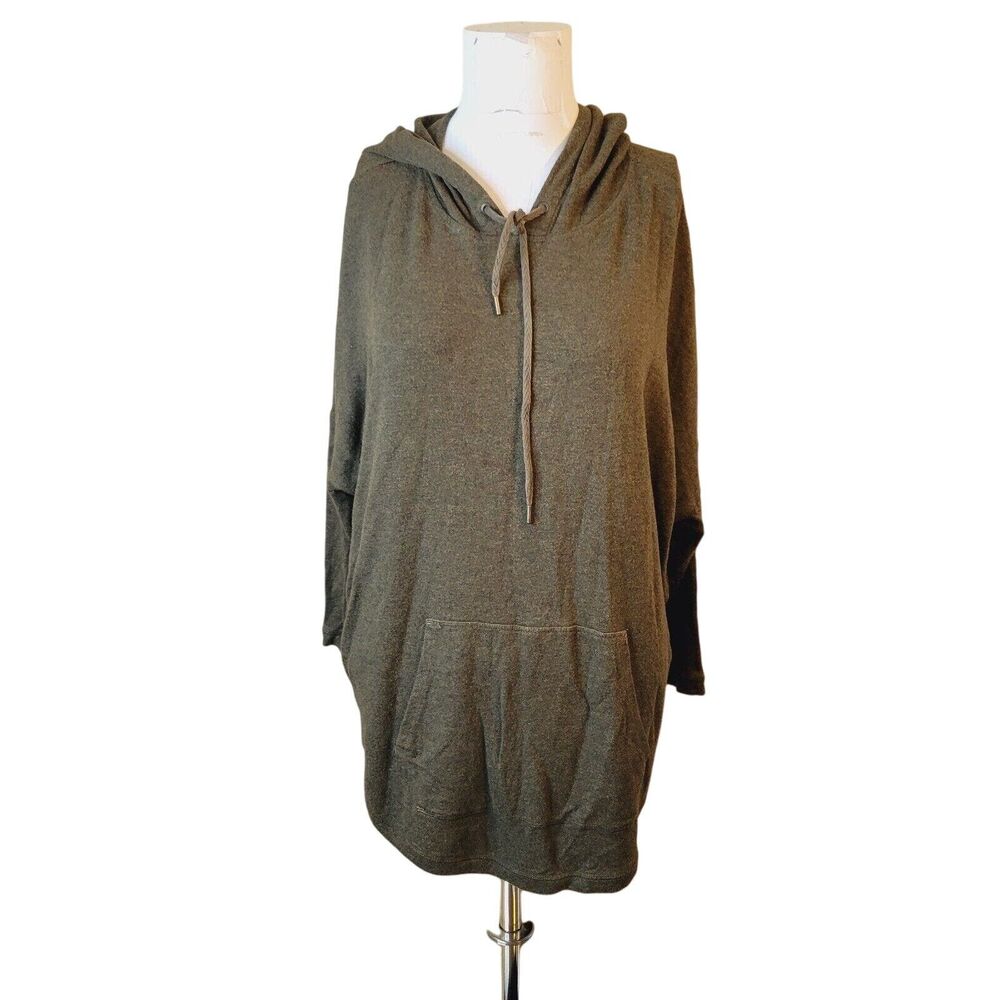 Lou & Grey Medium sweater women pullover drawstring pockets stretch hoodie